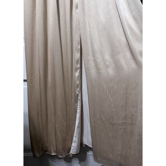 NWT Sachin Babi Champagne Full “Jessica” Maxi Gown Front Slit Size 4 - Picture 5 of 11